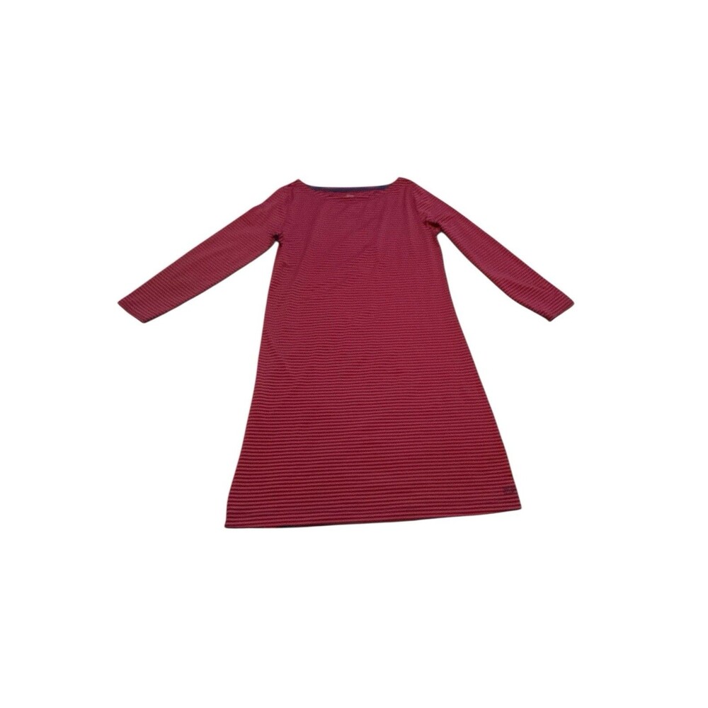 Vineyard Vines Shirt Dress Womens S Red Striped Stretch Sankaty Preppy Adult NEW